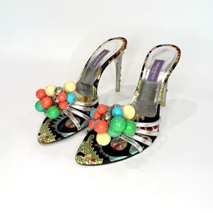 Vintage Emilio Pucci Printed Charm Sandals